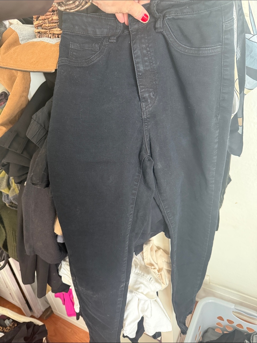 Women's Black High-Waist skinny Jeans